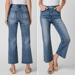 NWT Risen x Social Threads Cora Kick Flare Jeans Size 28 Medium Wash High Rise